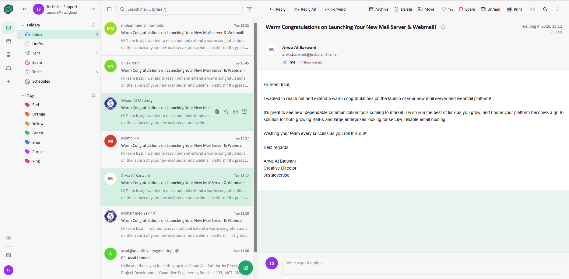 Irsal Mail Server